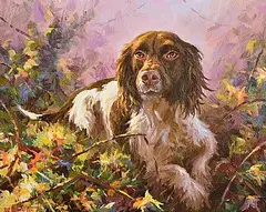 Donal McNaughton, The Springer, acrylic on board