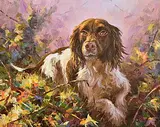 Donal McNaughton, The Springer, acrylic on board