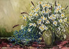 Alina Stepanyuk, Wild Flowers, oil on canvas