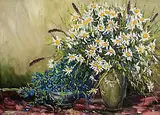 Alina Stepanyuk, Wild Flowers, oil on canvas
