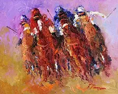 Fidelma Flanagan, The Gallops, oil on board