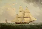 19th Century English School, The Frigate, oil on canvas