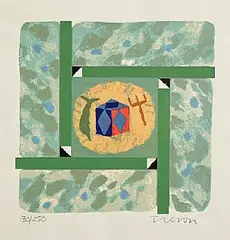 Joe Tilson, Liknon/Poseidon, 1989, screenprint in colours - number 130 from an edition of 250