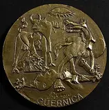Pablo Picasso Spanish, Guernica, bronze medallion