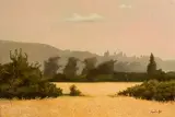 Jacqueline Apel, Dawn in Santa Colomba, oil on canvas