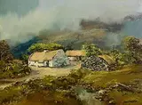 Denis Thornton, Cottage near Rossroe Harbour, Co. Donegal, oil on canvas