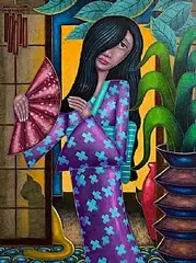 Frank O'Sullivan, Kyoto Girl, 2026, acrylic on canvas