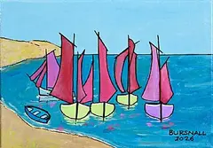 Paul Bursnall, Bay Sails, 2026, acrylic on canvas