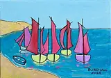 Paul Bursnall, Bay Sails, 2026, acrylic on canvas