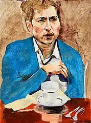 Tom Byrne, Bob Dylan, acrylic on canvas