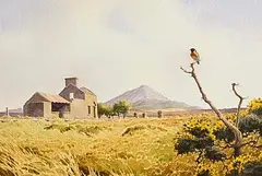 Roy Gaston, At Cashelnagore Looking Towards Errigal, 1997, watercolour on paper