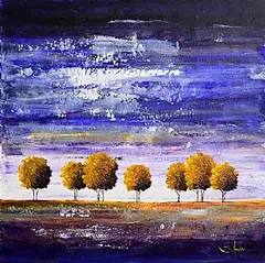 Simone Puorger, Change in the Air, acrylic on canvas
