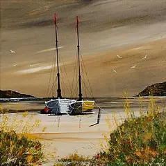 David Howes, Low Tide, acrylic on board