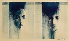 John Kelly, Side by Side, 1971, oil pastel on paper