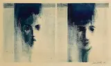John Kelly, Side by Side, 1971, oil pastel on paper