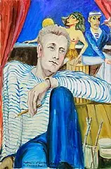 Francis Bunch Moran, Graham Knuttel in his Studio, oil on canvas