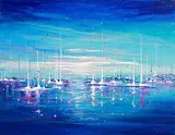 Marie Deese Driscoll, Women on the Water, Baltimore, 2026, acrylic on canvas