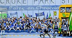 Cupar Pilson, Cup Final at Croke Park, Dublin, oil on canvas board