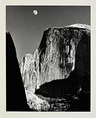 Ansel Adams, Moon and Half Dome, Yosemite National Park, California, 1941, print