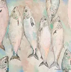 Josephine Guilfoyle, Salmon, 2026, oil on board