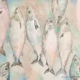 Josephine Guilfoyle, Salmon, 2026, oil on board