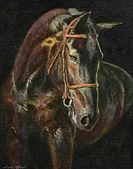 Nigel Allison, The Filly, oil on board