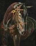 Nigel Allison, The Filly, oil on board