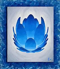 James Quinn, Blue Lotus, 2010, acrylic on board