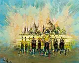 Ben Maile, St. Mark's Square, Venice, 2013, oil on canvas