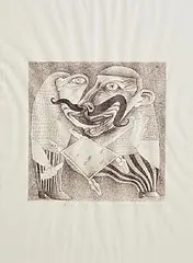 Frank O'Sullivan, Rudy, 1999, mixed media on paper