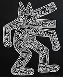 Keith Haring, Dog, offset lithograph - published by the Haring Foundation in 2014 from the original canvas in 1985