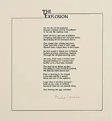 Philip Larkin, The Explosion, broadsheet