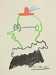 Pablo Picasso Spanish, The Friend, 1968, offset lithograph - from the series 'Stories without Love'