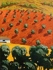 Olive Grove, Spain by Frank Hallinan Flood, oil on canvas, sold Sep 2026