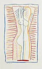 Pablo Picasso Spanish, Standing Female Nudes, lithograph - published c. 2000s from a 1946 Picasso drawing