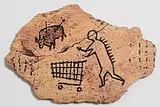 Banksy British, Peckham Rock, timber cut wooden replica, recreated by the British Museum in 2018