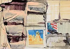 John Kingerlee, Grid Study, mixed media on paper