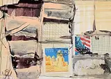John Kingerlee, Grid Study, mixed media on paper