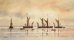 Keith Burtonshaw British, Low Tide, watercolour on paper