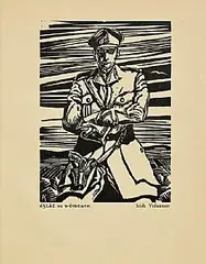 Harry Kernoff, Irish Volunteer, woodcut
