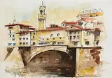 Ben Maile, Florence, watercolour on paper