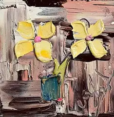 Colin Flack, Lemon Petals, oil on panel