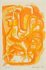 Marian Jeffares, The Cock, limited edition lithograph - number 37 from an edition of 70