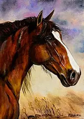 Kate Eggleston, Horse Study, acrylic on board