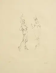 Léonor Fini, Untitled, etching - artist's proof