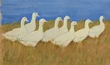Barry McGloin, Heading for the River, pastel on card