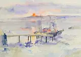Rosita Manahan, Reflections, 1994, watercolour on paper