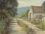 20th Century, Country Lane in the Mournes, oil on canvas