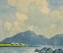 Paul Henry, Connaught Fishing Village, print