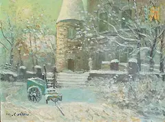 20th Century Continental School, Chateau Hante, oil on board